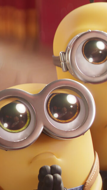 Cute Minion Close-up High-Resolution Mobile Wallpaper