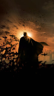 Batman Dark Knight Silhouette Sunset Mobile Wallpaper