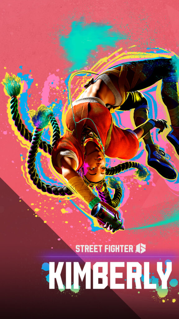Kimberly Street Fighter 6 Vibrant Action Mobile Wallpaper