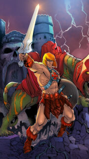 He-Man and Battle Cat Fantasy Illustration Mobile Wallpaper