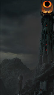 Barad-dûr Fortress Mordor Dark Fantasy Mobile Wallpaper