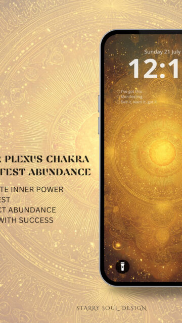 Solar Plexus Chakra Energy Manifestation and Abundance Aesthetic Wallpaper
