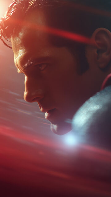 Close-up Superman Cinematic Profile Mobile Wallpaper