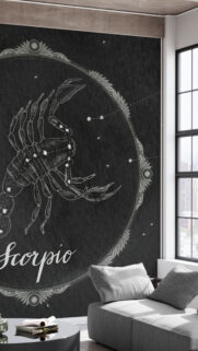 Mystical Scorpio Zodiac Constellation Dark Aesthetic Wall Decor Wallpaper