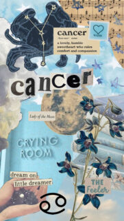 Cancer Zodiac Aesthetic: Water Sign Moon Child Spiritual Art Wallpaper