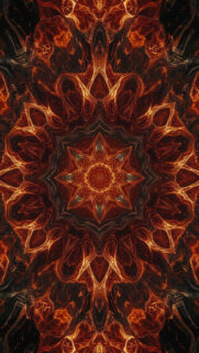 Fiery Fractal Mandala Spiritual Energy and Meditation Wallpaper
