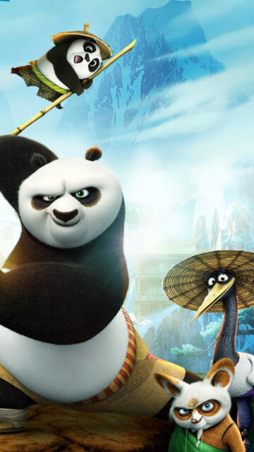 Kung Fu Panda Dynamic Action Trio 4K Mobile Wallpaper