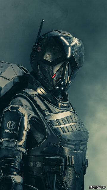 Futuristic Sci-Fi Soldier Tactical Armor Mobile Wallpaper