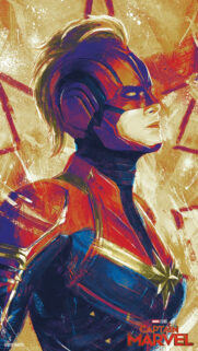 Captain Marvel Cinematic Portrait Mobile Wallpaper