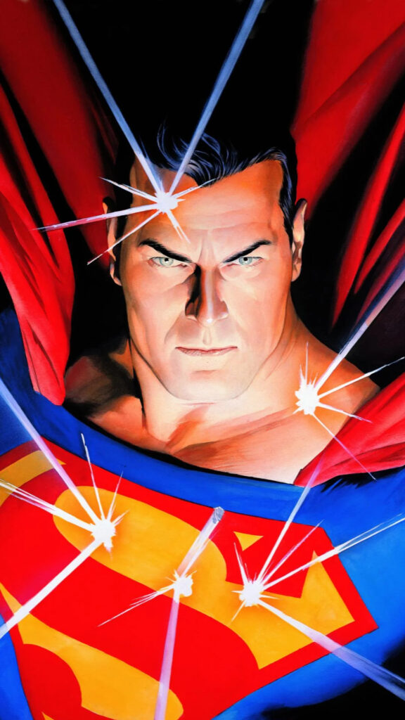 Superman Deflecting Bullets Artistic Illustration Mobile Wallpaper