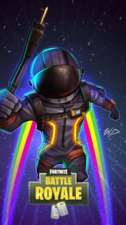 Dark Voyager Astronaut Fortnite Action Mobile Wallpaper