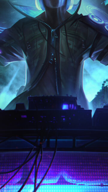 True Damage Yasuo DJ Performance Mobile Wallpaper