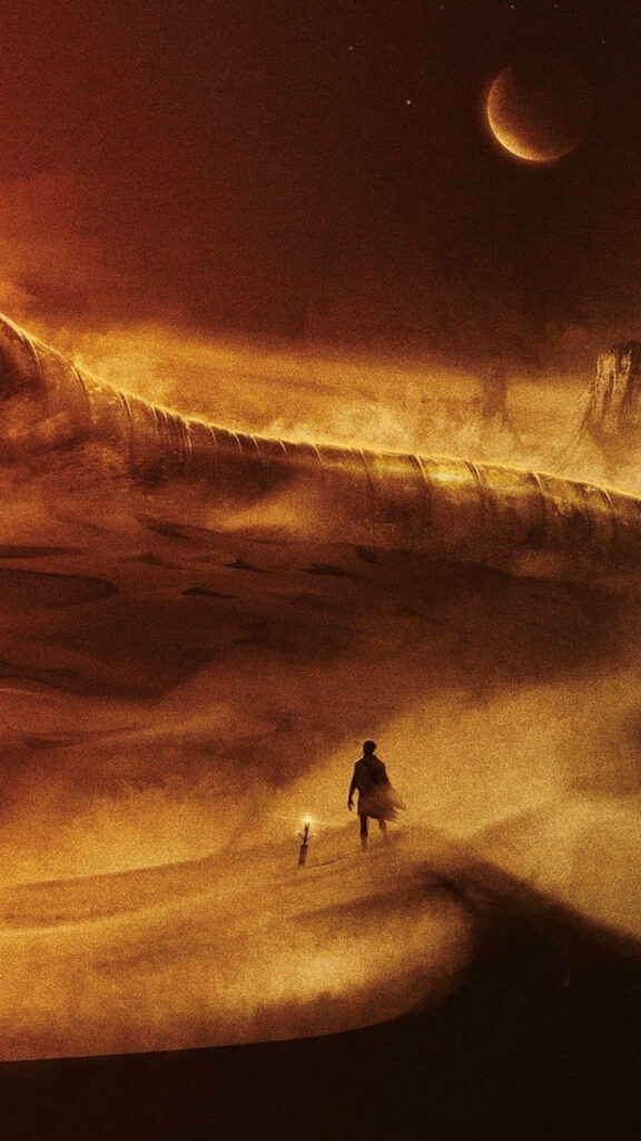 Epic Desert Wanderer Cinematic Mobile Wallpaper