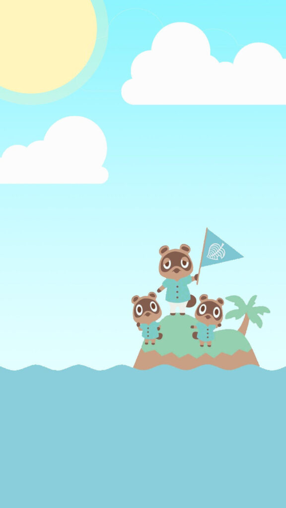 Animal Crossing Island Adventure Mobile Wallpaper