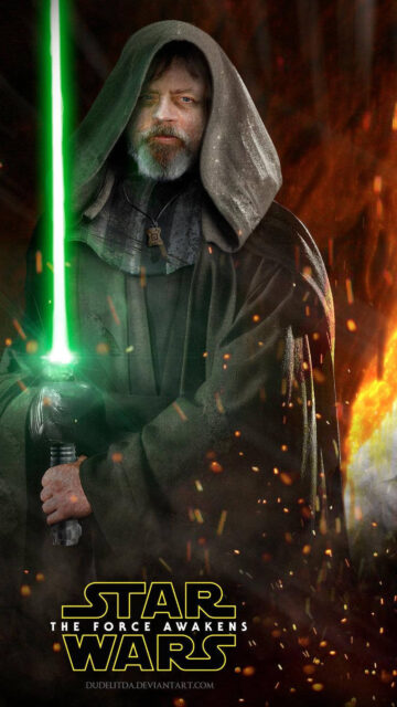 Luke Skywalker Jedi Master Star Wars Mobile Wallpaper