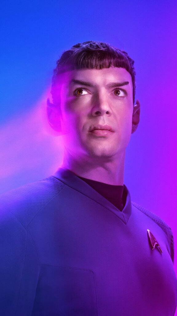 Ethan Peck as Spock from Star Trek Strange New Worlds Mobile Wallpaper