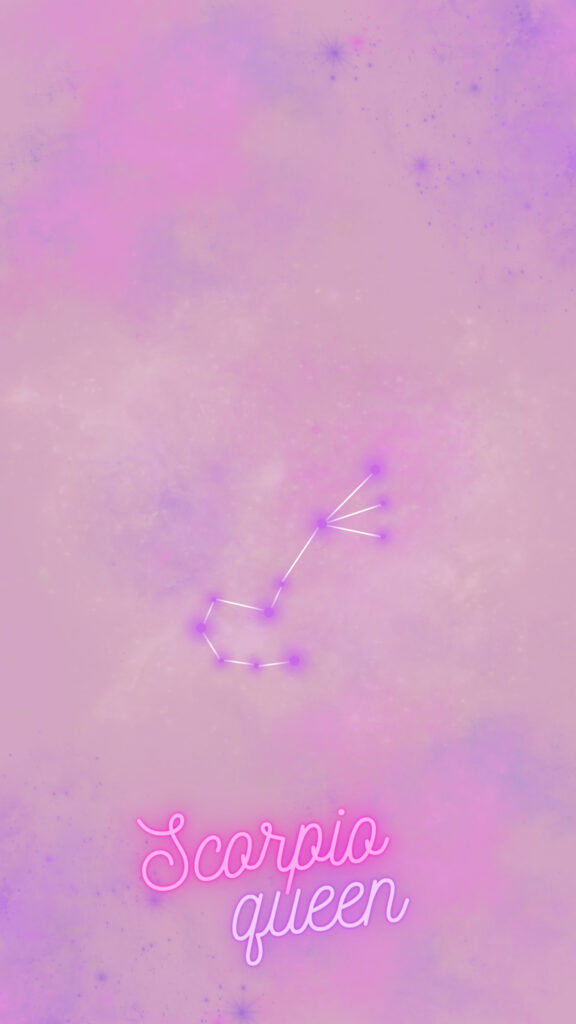 Mystical Scorpio Queen Aesthetic Astrology Constellation Phone Wallpaper