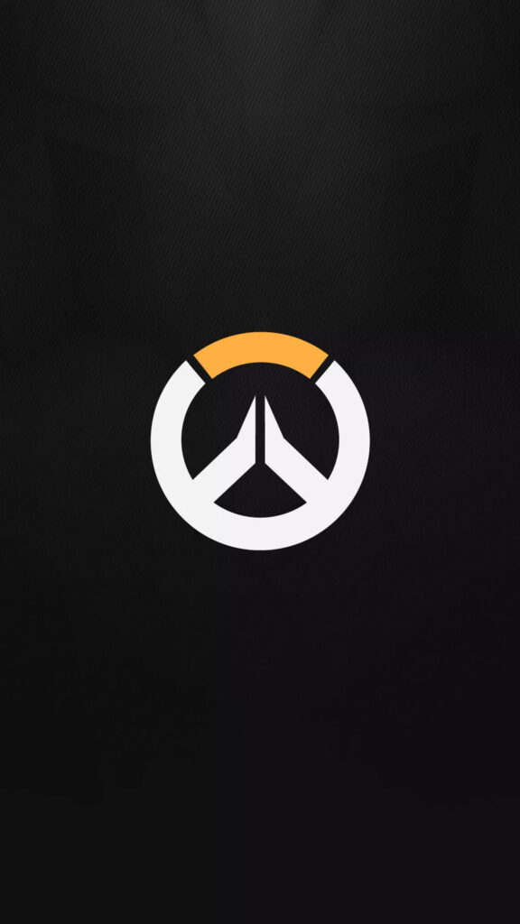 Overwatch Minimalist Black and Orange Mobile Wallpaper