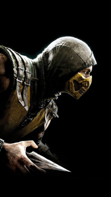 Scorpion Mortal Kombat Ninja Portrait Mobile Wallpaper