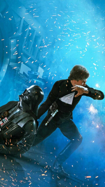 Star Wars Darth Vader and Luke Skywalker Dynamic Mobile Wallpaper