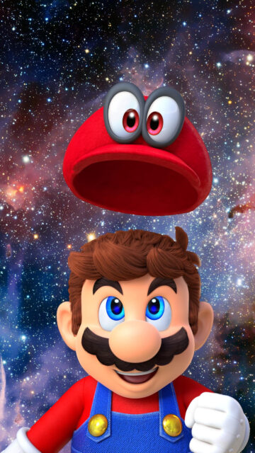 Mario Odyssey Headwear Galaxy Mobile Wallpaper