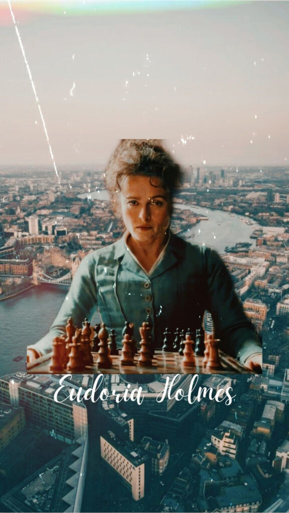 Eudoria Holmes Portrait London Skyline Mobile Wallpaper
