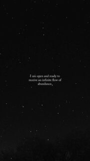 Abundance Flow Manifestation Quote and Night Sky Spiritual Energy Wallpaper