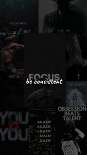 Motivational Quotes and Athletes Dark Aesthetics Mobile Wallpaper