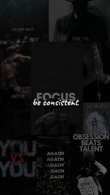 Motivational Quotes and Athletes Dark Aesthetics Mobile Wallpaper