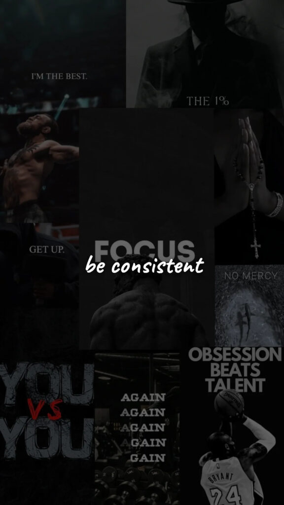 Motivational Quotes and Athletes Dark Aesthetics Mobile Wallpaper
