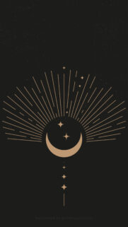 Minimalist Crescent Moon Celestial Aesthetic Spiritual Energy Wallpaper