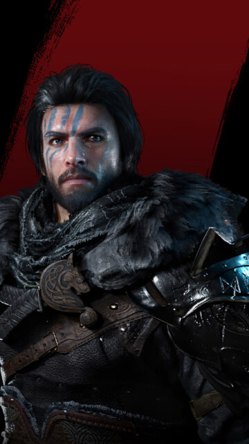 Male Viking Warrior Close-up Fantasy Portrait Mobile Wallpaper
