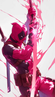 Dynamic Deadpool Digital Art 4K Mobile Wallpaper