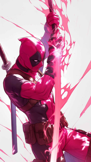 Dynamic Deadpool Digital Art 4K Mobile Wallpaper