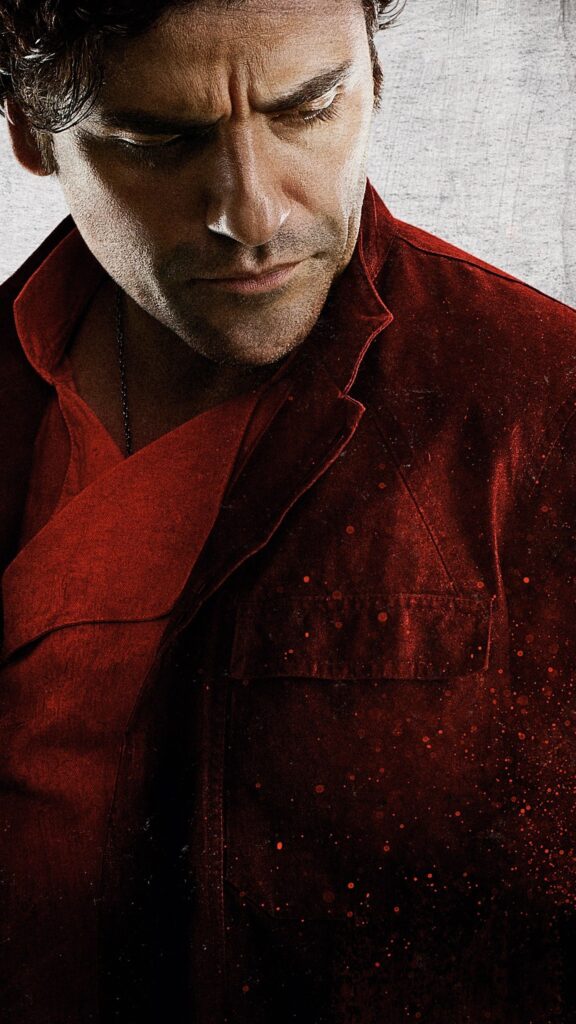 Intense Oscar Isaac Portrait Mobile Wallpaper