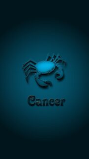 Cancer Zodiac Sign Deep Blue Water Element Aesthetic Phone Wallpaper