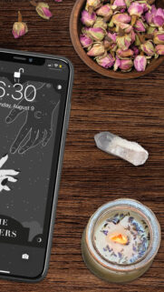 The Lovers Tarot Card Aesthetic Spiritual Manifestation Phone Wallpaper