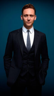 Tom Hiddleston in Formal Three-Piece Suit Mobile Wallpaper