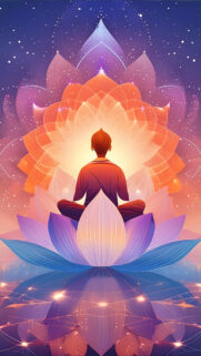 Meditative Crown Chakra Awakening and Spiritual Enlightenment Energy Wallpaper