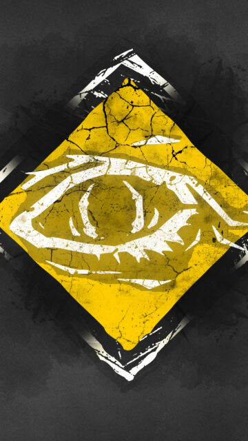Distressed Eye Symbol Grunge Art Mobile Wallpaper
