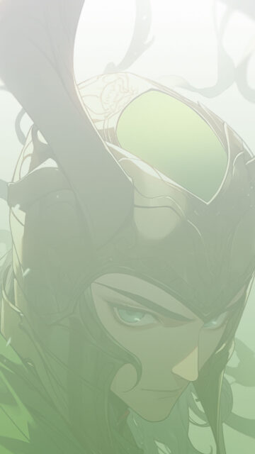 Ethereal Green Elven Warrior Fantasy Digital Mobile Wallpaper