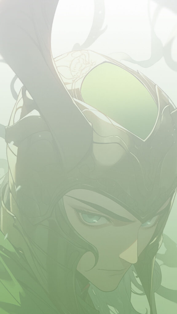 Ethereal Green Elven Warrior Fantasy Digital Mobile Wallpaper