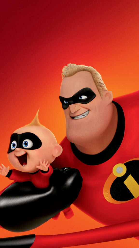 Mr. Incredible and Jack-Jack The Incredibles Mobile Wallpaper