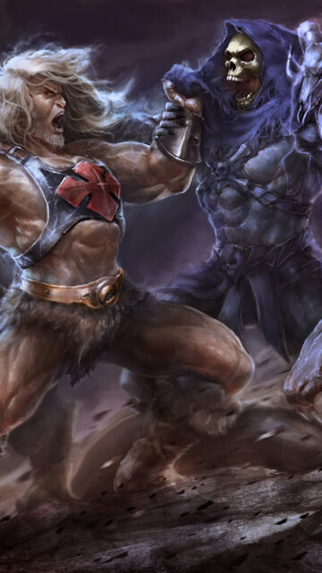 Epic He-Man vs Skeletor Battle Mobile Wallpaper