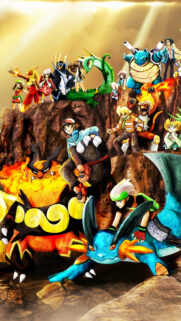 Pokemon Trainers and Their Creatures 4K Mobile Wallpaper