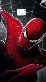 Dynamic Spider-Man Close-up Action 4K Mobile Wallpaper