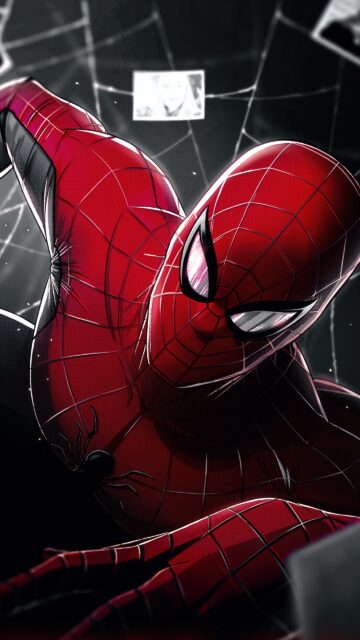Dynamic Spider-Man Close-up Action 4K Mobile Wallpaper