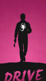 Minimalist Drive Movie Silhouette Mobile Wallpaper