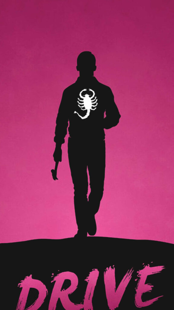 Minimalist Drive Movie Silhouette Mobile Wallpaper