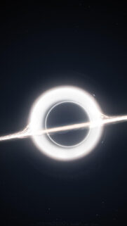 Supermassive Black Hole Gargantua Sci-Fi Mobile Wallpaper